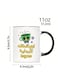 Quirky Positive Energy 11oz Ceramic Mug Arabic Style 'Oh Positive Energy' &amp; 'Hug Me' Design with Cute Coffee Cup in color Pink