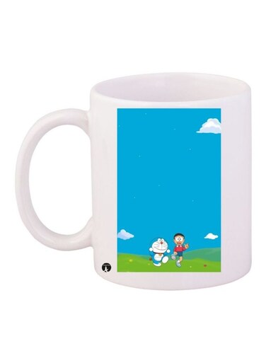 Doraemon Printed Coffee Mug White/Blue/Green