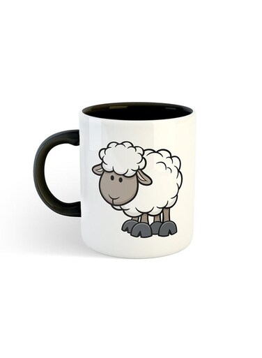 Eid Al-Adha Sheep Printed Mug White/Black
