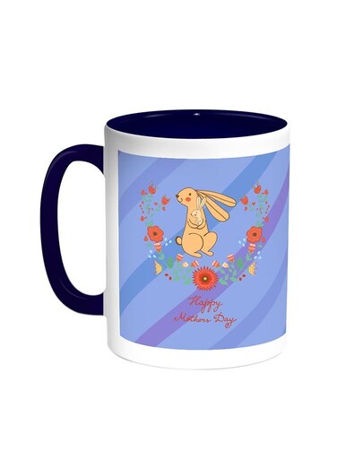 Happy Mother's Day Printed Coffee Mug Blue/White 11ounce