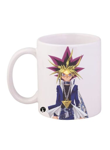 Yu Gi Oh Printed Mug White/Blue/Purple 12ounce