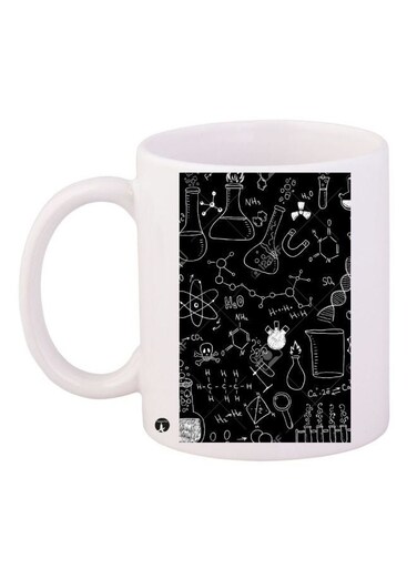 Lab Equipment Printed Coffee Mug White/Black 11ounce