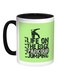 Life On The Edge Parkour Jumpin Printed Coffee Mug Green/Black 11ounce