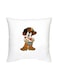 Mickey Mouse Printed Decorative Cushion White/Brown/Black 16x16inch
