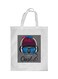Music Skull Printed Shopping Bag White