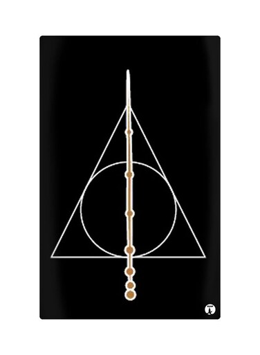 Printed Fridge Magnet Black 8.5x0.4x5.5cm