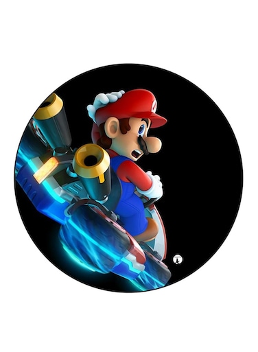 Video Game Super Mario Printed Fridge Magnet Round Multicolour