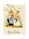 Cartoon Themed Metallic Plate Beige/White/Blue 20x15cm