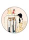 Cartoon Printed Fridge Magnet Beige/Yellow/Red 5.5cm