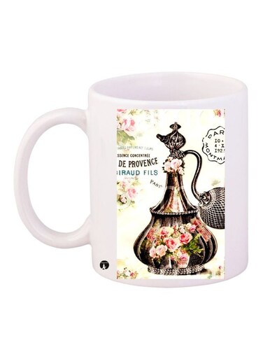 Printed Coffee Mug White/Brown/Black 11ounce