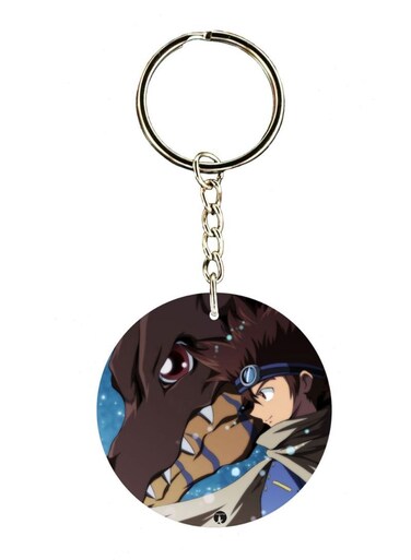 Anime Digimon Printed Keychain