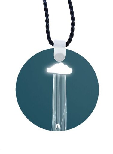 Cloud Printed Car Mirror Pendant