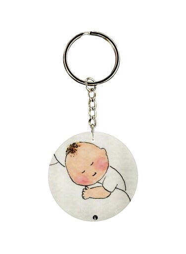 Double Sided Baby Printed Keychain