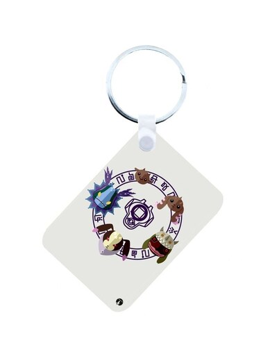 Anime Digimon Printed Keychain Multicolour