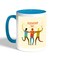 Happy Friendship Day Printed Coffee Mug, Turquoise 11 Ounce
