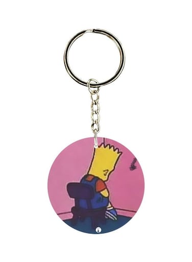 Double Sided Cartoon Printed Keychain