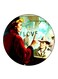 Vintage Art Printed Fridge Magnet Round Multicolour