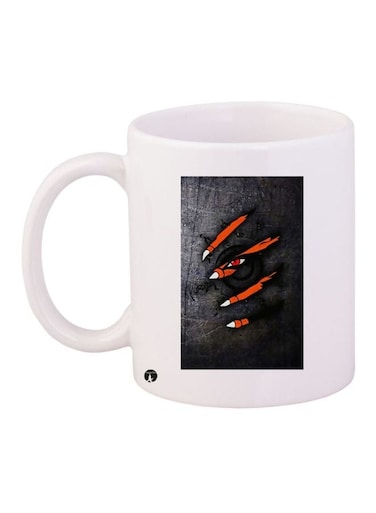 Cartoon Printed Coffee Mug White/Black/Red 11ounce