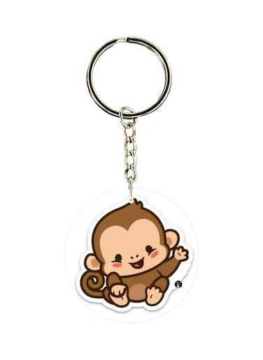 Monkey Printed Keychain