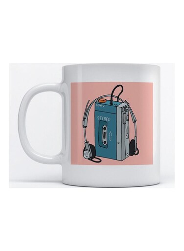 Mug Walkman for Coffee and Tea White
