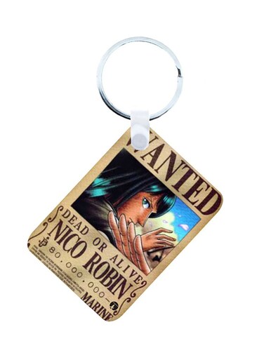 The 2-In-1 One Piece Printed Keychain And Necklace Beige/Brown/Blue