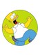 Simpsons Printed Fridge Magnet Multicolour