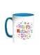 Happy Mother's Day Printed Coffee Mug Turquoise/White 11ounce