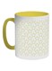 Stars Motifs Printed Coffee Mug Yellow/White 325ml