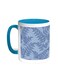 Paper Tree Printed Coffee Mug Turquoise/White 11ounce