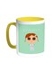 Summer Printed Coffee Mug Yellow/White 11ounce