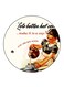 Vintage Art Printed Fridge Magnet Round Multicolour
