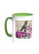 Classic Car - Paris Printed Coffee Mug Green/White 11ounce