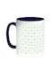 Motifs Of Small And Large Stars Printed Coffee Mug Blue/White 11ounce