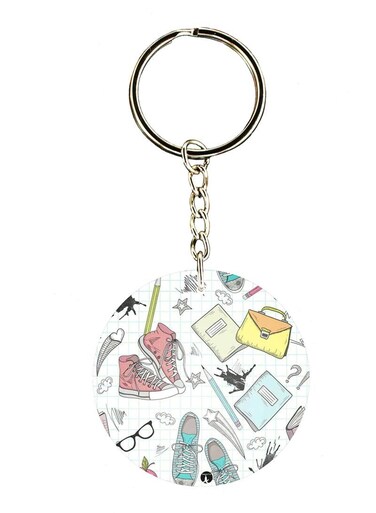 Random Things Double Side Printed Keychain
