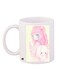 Anime Girl Printed Coffee Mug White/Pink/Yellow 11ounce