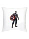 Captain America Printed Decorative Cushion White/Blue/Red 16x16inch