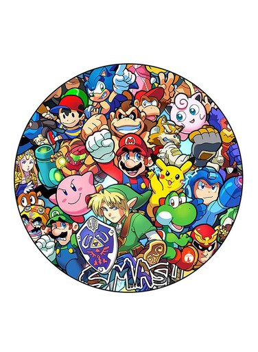 The Video Game Super Smash Bros Printed Fridge Magnet Multicolour