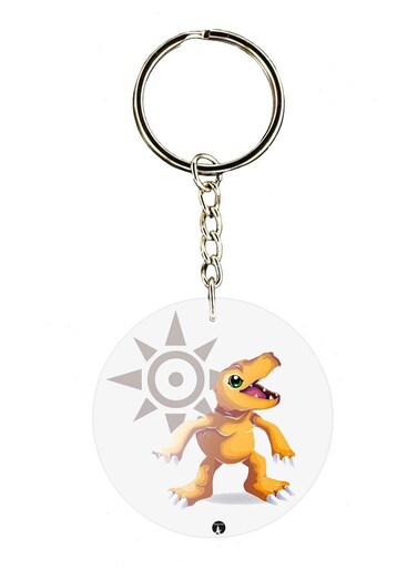 Anime Digimon Double Side Printed Keychain
