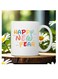 Happy New Year 2025 Ceramic Coffee Mug - Reusable, Insulated, Perfect for Coffee Lovers, Men &amp; Women White