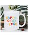 Happy New Year 2025 Ceramic Coffee Mug - Reusable, Insulated, Perfect for Coffee Lovers, Men &amp; Women White