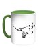 Freedom Of Birds Printed Coffee Mug White/Black/Green