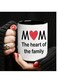 Mom is the Heart of the Family" Inspirational MUG, Heartwarming Coffee Cup, Hand Wash Only, Reusable, with Multipurpose Use, for Loving Moms, Small Gift, Fun Gift