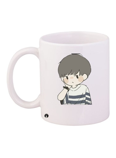 Ceramic Coffee Mug White/Grey