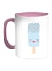 Cartoon Ice Cream Printed Coffee Mug Blue/White/Pink 11ounce