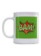 Bam Printed Mug White/Green/Red