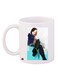 Anime Girl Printed Coffee Mug White/Blue/Black 11ounce
