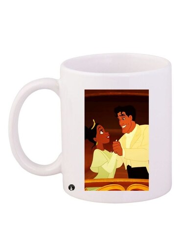 Prince Naveen Printed Coffee Mug White/Brown/Yellow 11ounce