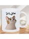 Cute Arabic Good Morning Cat Mug with Arabic Calligraphy &amp; English Translation - Ceramic Coffee Cup for Tea/Cocoa, , Chibi Tabby Cat Design (Grey &amp; Brown) - Ideal Gift for Arabic Learners &amp; Cat Lovers