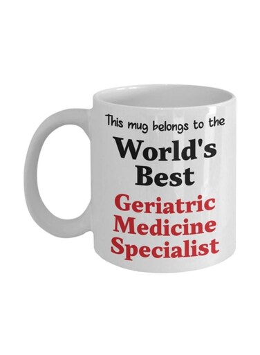 World's Best Geriatric Medicine Specialist Printed Coffee Mug White/Black/Red