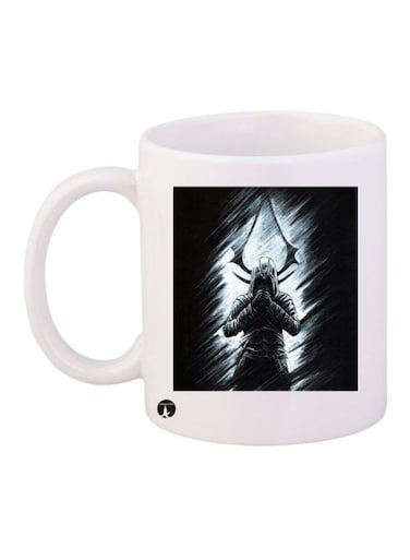 Assassin's Creed Video Game Printed Mug White/Black Standard Size